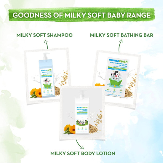 Milky Soft Bathing Bar for Babies with Oats, Milk & Calendula - Gentle Baby Care