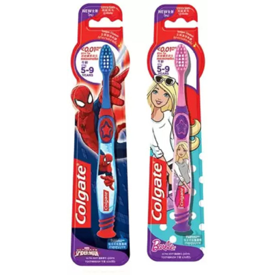 Colgate Kids Barbie & Spiderman Ultra Soft Toothbrush - Automatic Cleaning
