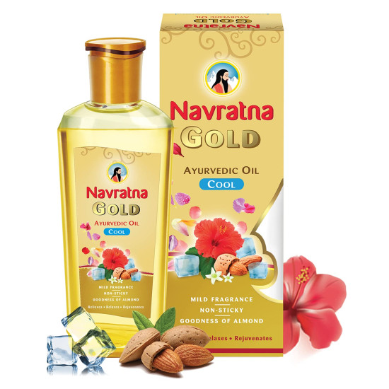 Navratna Gold Ayurvedic Oil - Non-Sticky & Mild Fragrance Navratna Gold Ayurvedic Oil - Non-Sticky & Mild Fragrance