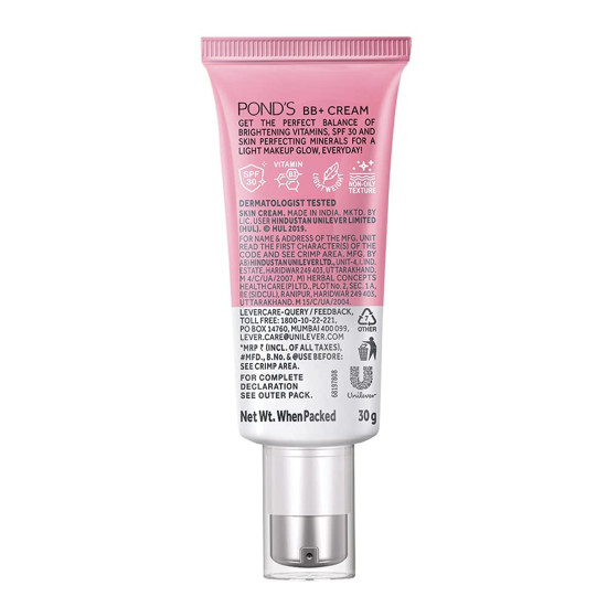 POND'S Bb+ Cream, Instant Spot Coverage + Light Make-Up Glow - Ivory 30G