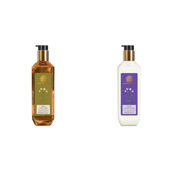 Forest Essentials Hair Cleanser Japapatti & Brahmi and Conditioner Amla Honey & Mulethi - Ultimate Hair Repair