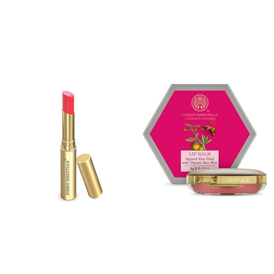 Forest Essentials Tinted Lip Serum & Lip Balm - Natural Lip Care Forest Essentials Tinted Lip Serum & Lip Balm - Natural Lip Care