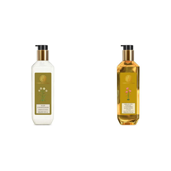 Forest Essentials Hair Conditioner Japapatti & Brahmi and Kashmiri Saffron and Neem Facial Cleanser - Nourishing Hair & Gentle Skincare