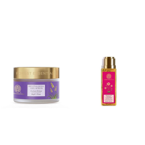 Forest Essentials Revitalising Kashmiri Walnut Gel Scrub & Facial Cleanser - Natural Skincare