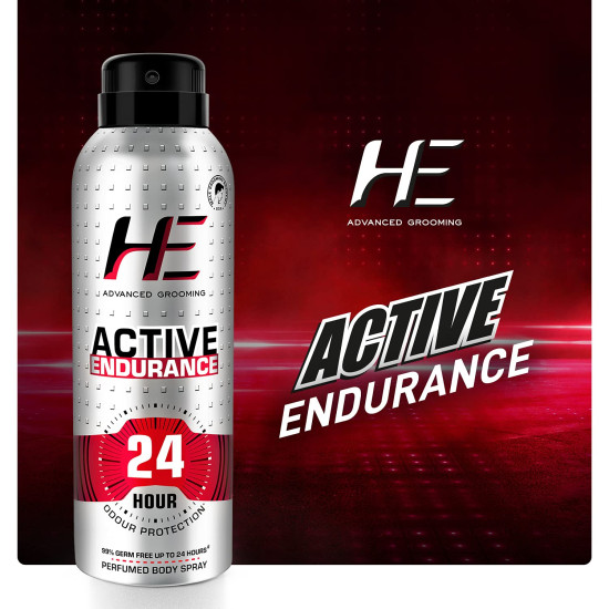 He Active Endurance Perfumed Body Spray - 24 Hour Odor Protection