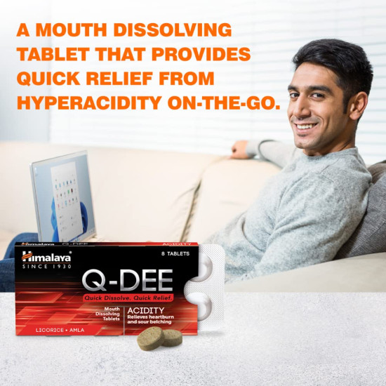 HIMALAYA Q-DEE Acidity Tablets - Digestive Health Solution