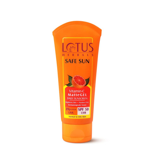 Lotus Herbals Safe Sun Vitamin C Matte Gel Daily Sunscreen - SPF 50, Paraben Free