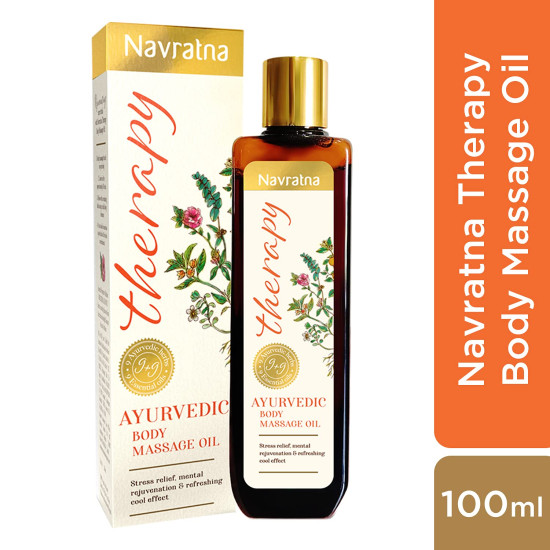 Navratna Therapy Ayurvedic Body Massage Oil - Soothing Relaxation