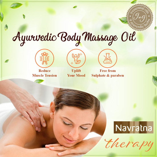 Navratna Therapy Ayurvedic Body Massage Oil - Soothing Relaxation