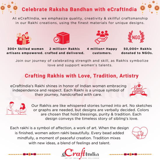 eCraftIndia Designer Peacock Rakhi Gift Hamper - Celebrate Raksha Bandhan