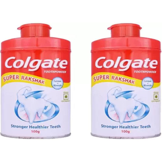 Colgate Toothpowder with Calcium and Minerals - Anti-cavity Toothpaste Pack of 2