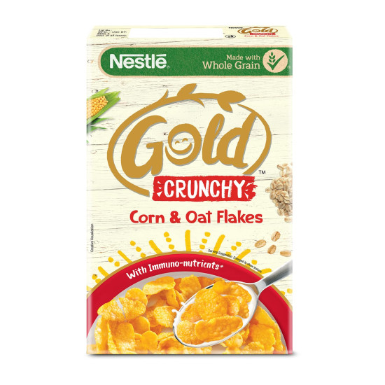 Nestle Gold Crunchy Oat and Corn Flakes - Nutritious Breakfast with Immuno-Nutrients