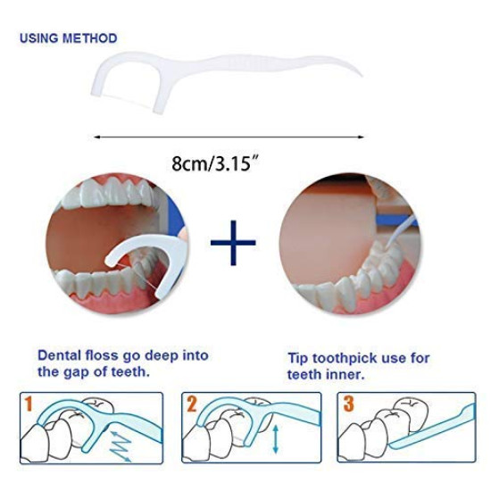 Sporton 3 in 1 Tooth Cleaning Fresh Dental Floss - Oral Care Essential