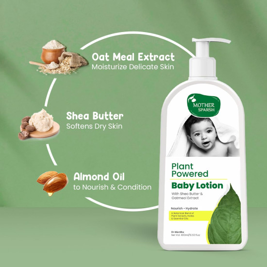 Mother Sparsh Plant Powered Natural Baby Lotion - Deep Hydration for Babies