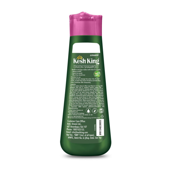 Kesh King Scalp and Hair Medicine Ayurvedic Hairfall Expert Onion Shampoo 300ml - Reduces Hairfall