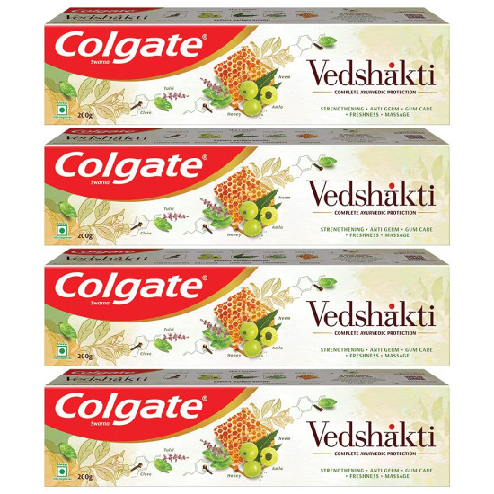 Colgate Gentle Enamel Ultra Soft Toothbrush & Swarna Vedshakti Ayurvedic Toothpaste - Ultimate Oral Care Combo