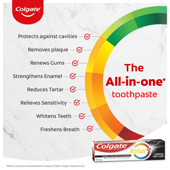 Colgate Total Whole Mouth Health Toothpaste - Charcoal Deep Clean Saver Pack