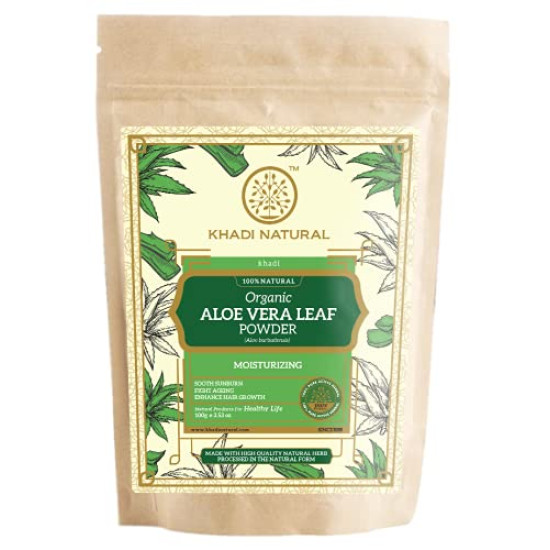 Khadi Natural Organic Aloe Vera Leaf Powder - Hydrates & Conditions