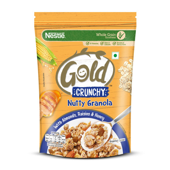 Nestle GOLD Crunchy Nutty Granola - Nutritious Breakfast Cereal