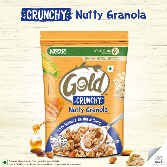Nestle GOLD Crunchy Nutty Granola - Nutritious Breakfast Cereal
