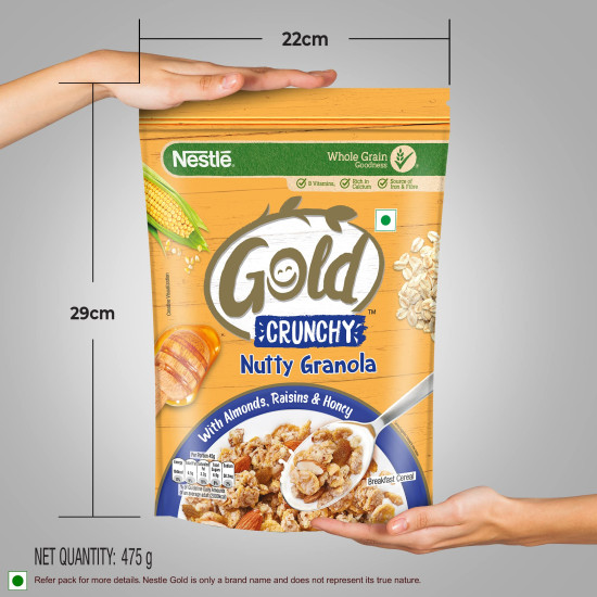 Nestle GOLD Crunchy Nutty Granola - Nutritious Breakfast Cereal