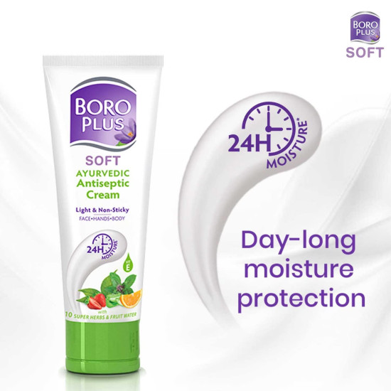 BoroPlus Soft Antiseptic Cream - Light & Non-sticky Ayurvedic Moisturiser
