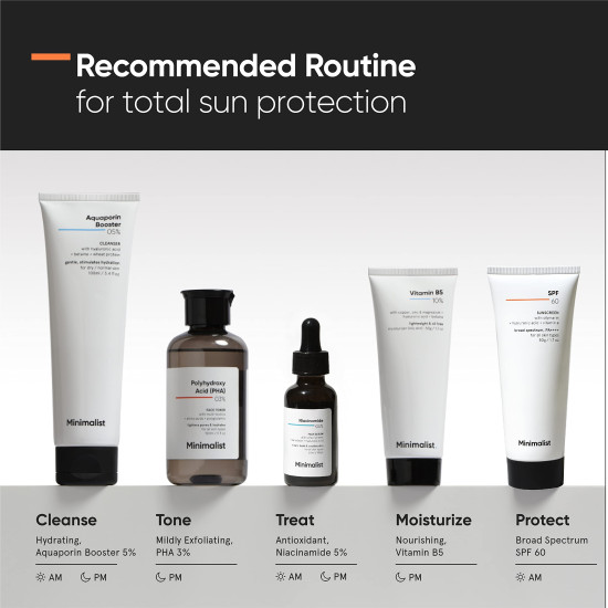 Minimalist Sunscreen SPF 60 PA ++++ - Pregnancy Safe & Sensitive Skin Friendly