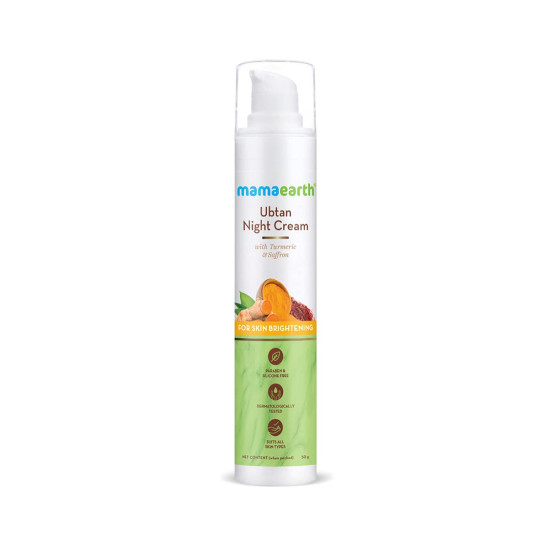 Mamaearth Ubtan Night Cream - Glowing Skin with Turmeric & Saffron