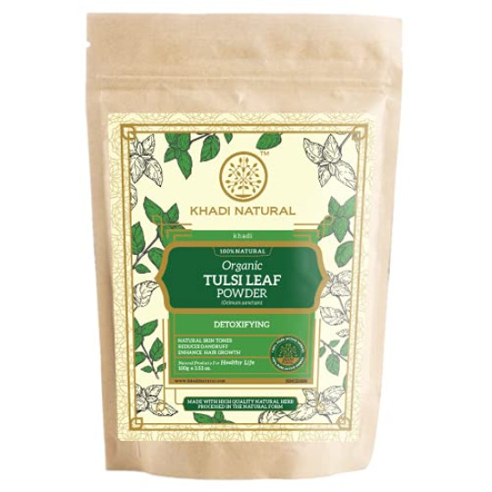 KHADI NATURAL Tulsi Leaf Organic Powder - Detoxifying & Skin Toning