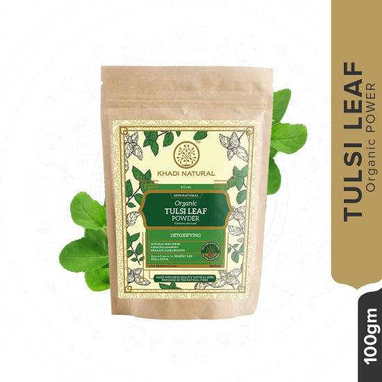 KHADI NATURAL Tulsi Leaf Organic Powder - Detoxifying & Skin Toning