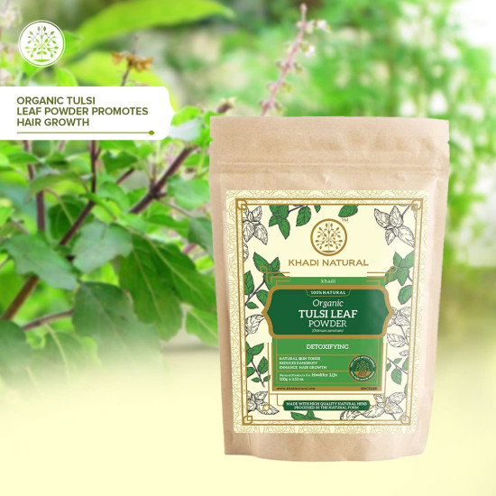 KHADI NATURAL Tulsi Leaf Organic Powder - Detoxifying & Skin Toning