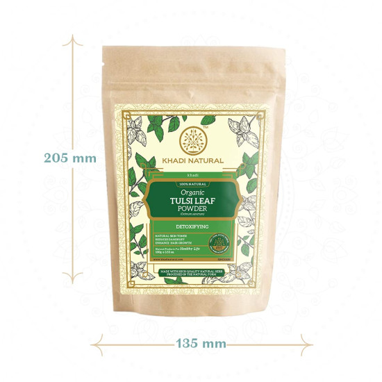 KHADI NATURAL Tulsi Leaf Organic Powder - Detoxifying & Skin Toning