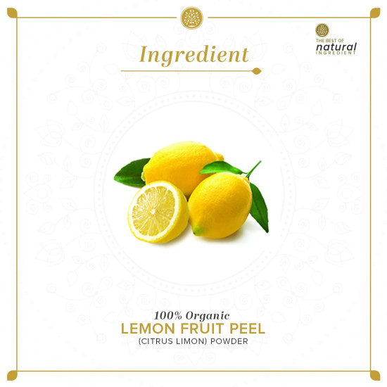 KHADI NATURAL Lemon Fruit Peel Organic Powder - Vitamin C Rich Skincare