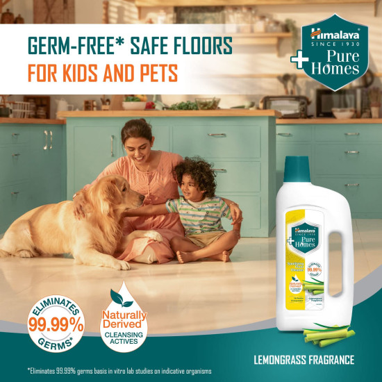 Himalaya Pure Homes Sanitizing Floor Cleaner LEMONGRASS 1 LITRE - Eliminate 99.99% of Germs