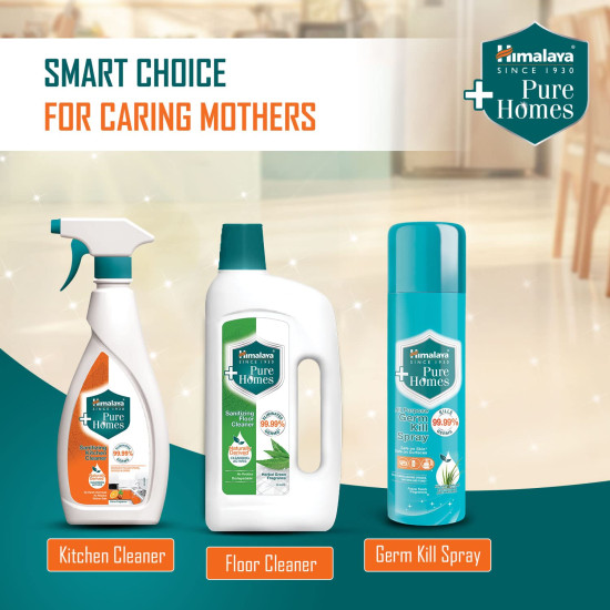 Himalaya Pure Homes Sanitizing Floor Cleaner HERBAL GREEN 1 LITRE - Eliminates 99.99% of Germs