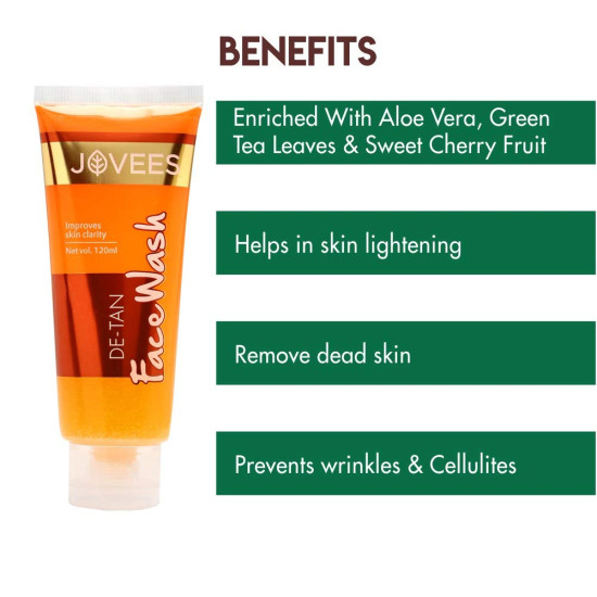 Jovees Herbal De-Tan Face Care Combo - Complete Tan Removal Solution
