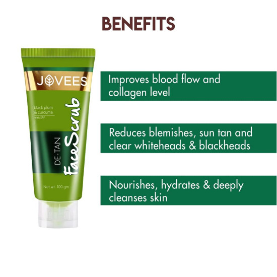 Jovees Herbal De-Tan Face Care Combo - Complete Tan Removal Solution