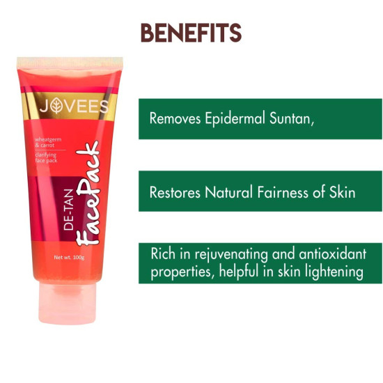 Jovees Herbal De-Tan Face Care Combo - Complete Tan Removal Solution