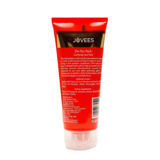 Jovees Herbal De-Tan Face Care Combo - Complete Tan Removal Solution