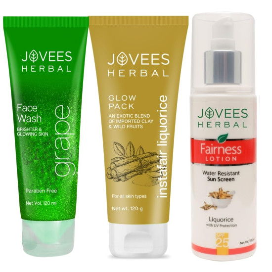 Jovees Herbal Grape Fairness Facewash Combo - For Radiant Skin