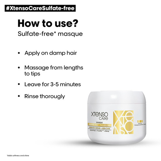 L'OREAL PROFESSIONNEL PARIS Xtenso Care Sulfate-Free Shampoo & Masque Combo - For All Hair Types