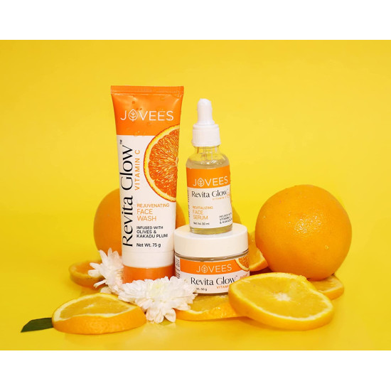 Jovees Herbal Vitamin C Face Wash 75g - Revita Glow with Kakadu Plum and Olives