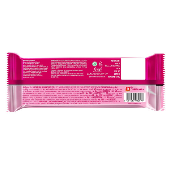 Britannia Treat Crème Wafers - Strawberry Flavoured Wafer Biscuit | 55 gm - Delightful Strawberry Flavor