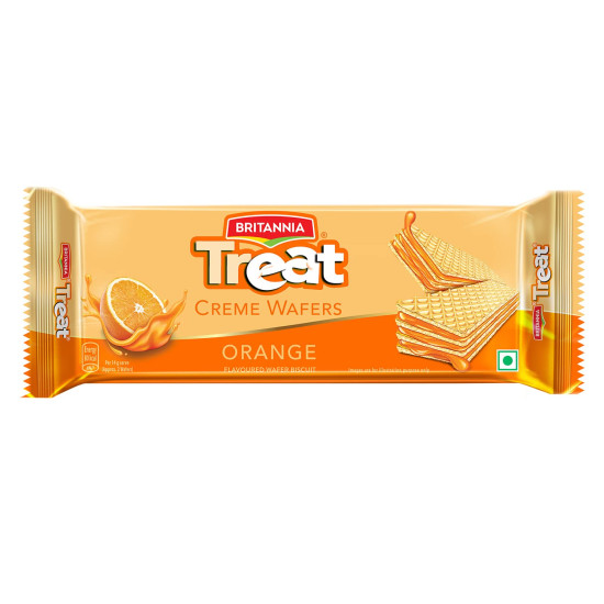 Britannia Treat Crème Wafers - Orange Flavoured Delight