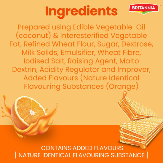 Britannia Treat Crème Wafers - Orange Flavoured Delight
