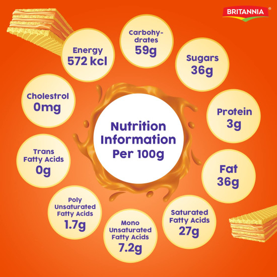 Britannia Treat Crème Wafers - Orange Flavoured Delight