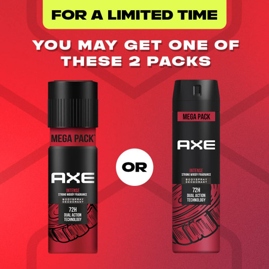 Axe Intense Long Lasting Deodorant Bodyspray For Men 215 ml - Strong Woody Fragrance