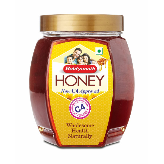Baidyanath Pure Honey | C4 Approved - International Standard | 100% Natural with No added Sugar | Rich Source of Anti-Oxident & Natural Immunity Booster - 1 KG