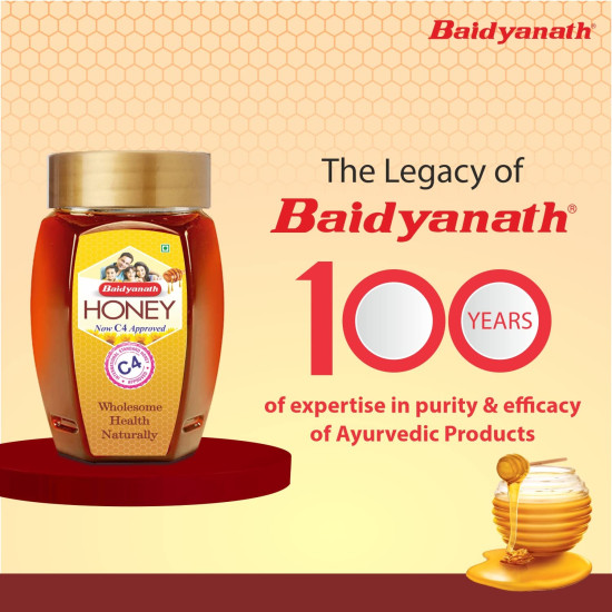 Baidyanath Pure Honey | C4 Approved - International Standard | 100% Natural with No added Sugar | Rich Source of Anti-Oxident & Natural Immunity Booster - 1 KG