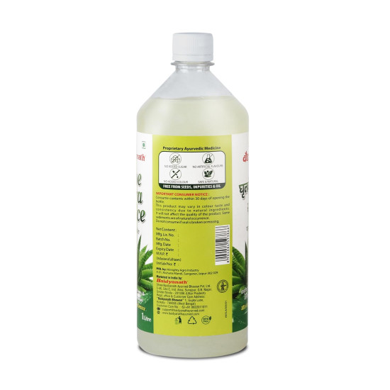 Baidyanath Aloe Vera Juice (with Pulp)- 1000ML | No Added Sugar | Source of Natural Nutrients, Boosts Immunity & Digestion (Pack of 1)